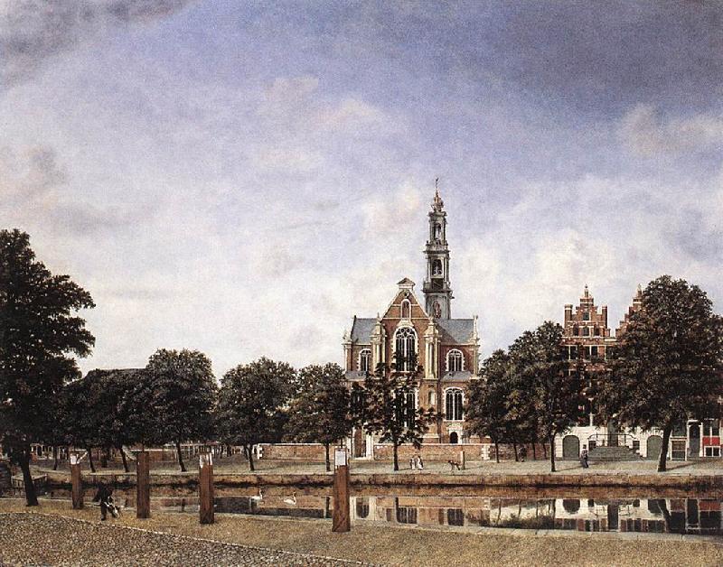 HEYDEN, Jan van der View of the Westerkerk, Amsterdam Sweden oil painting art